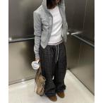 ショッピングチェックアップ パンツ 「MADE」 アルハチェックパディングバンディングパンツ レディース メンズ