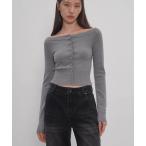 tシャツ オフショルダーニットトップス EM25a145「EIGHTHMONTH」 レディース