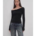 tシャツ オフショルダーツイストトップスEM25a154「EIGHTHMONTH」 レディース