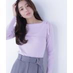 ショッピングラベンダー ニット セーター サイドリボンニット レディース