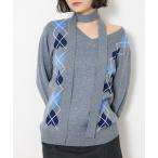 ニット セーター ARGYLE JQ TOPS アーガイル ジャガード トップス 冬服 春服 レディース
