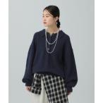 ショッピングセーター ニット セーター 5ゲージエアリーウールポロ　640371 レディース