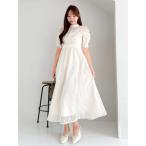 ドレス スパンコールレースオープンショルダードレス