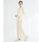 ワンピース バックリボンペプラムビスチェ＋ニットワンピース