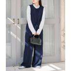 サロペット オーバーオール 「オケージョン対応」シアーリブTEE付きオールインワン レディース