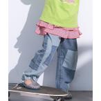スカート チェックフリルレイヤードスカート キッズ 子供服 女の子