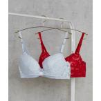 ショッピングブラジャー ブラジャー リボンブラレース　胸もとフィットながもち〜動いても、キレイはつづく〜 3/4カップブラジャー