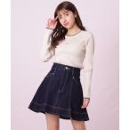 ショッピングボタン スカート ハートボタンフレアミニスカート