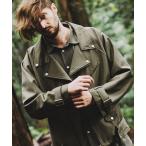 「NO ID.」 ライダースジャケット ONE SIZE グリーン メンズ