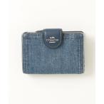 「COACH」 ワンポイント財布 - ブルー レディース