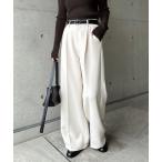 ショッピングアンドミー 「andme」 「alma design」スラックス L オフホワイト レディース