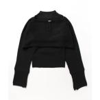 [EMODA] вязаный ансамбль FREE черный женский 