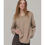 ニット セーター ラムウールVネックニット レディース