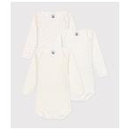 ベビー服 ロンパース 長袖ボディ３枚組