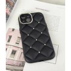 ショッピングスマホケース スマホケース 「apres jour×ARIAZ」ビジューキルティングスマホケース