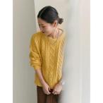 ショッピングケーブル ニット セーター ラメモールケーブルニットプルオーバー レディース