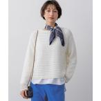 ニット セーター コットンギマ ボートネック ニット レディース