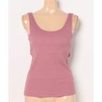 ショッピングタンクトップ インナーシャツ 肌着 コットンミックスリブブラタンクトップ レディース