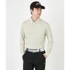 ショッピングポロシャツ メンズ ポロシャツ 小紋柄プリントP長袖ポロシャツ メンズ