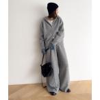 セットアップ El mar　パーカーニットセットアップ レディース