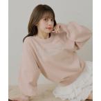 ニット セーター ラインストーンロゴニット レディース