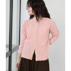 カーディガン ラメクルーネックカーディガン レディース