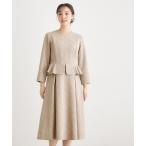 ショッピングセレモニー ワンピース 「セレモニーおすすめ！」ペプラム風ジャカードワンピース