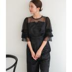 ショッピングパーティードレス パンツドレス レースジャガードオールインワン パーティドレス オケージョンドレス