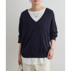 ニット セーター ディープVニット レディース