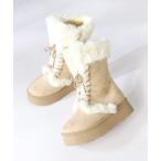 ブーツ Dedes 厚底レースアップムートンブーツ(6417) レディース