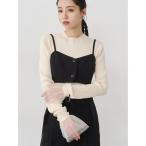 ショッピングカフス ニット セーター チュールカフスリブニット レディース