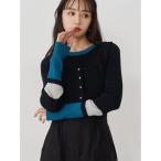 ニット セーター バイカラーレイヤードニ