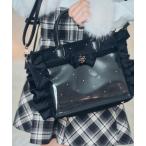 ハンドバッグ ベルベットフリルバッグ