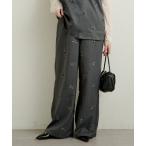 ショッピングウエスト パンツ ビジューイージーパンツ レディース