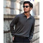 セーター ニット 「CavariA/キャバリア」カシミアタッチ長袖ポロシャツ メンズ