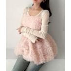 キャミソール フラワーチュールキャミビスチェ