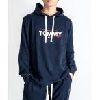 ショッピングHILFIGER パーカー 「TOMMY HILFIGER」パーカー　プルオーバー　薄手裏起毛　部屋着　ルームウエア メンズ レディース
