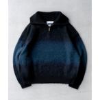 ショッピングウール セーター ニット Wool blend gradation zip knit / ウールブレンドグラデーションジップニット メンズ レディース