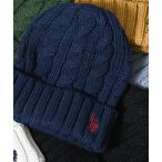 ニット帽 ニットキャップ 「U.S. POLO ASSN/ユーエスポロアッスン」ロゴデザインビーニー レディース メンズ