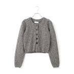 カーディガン 「サステナブル」カラーメランジパフスリーブカーディガン レディース