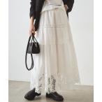 ショッピングレース スカート レースティアードスカート