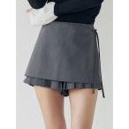 パンツ ラッププリーツショートパンツ レディース