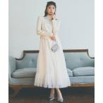 ショッピングツイード ワンピース ツイード×チュールドッキングワンピース