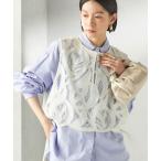 ベスト ジレ 「手洗い可能」刺繍 スカラップ レース ノースリーブ プルオーバー レディース