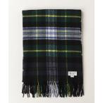 ショッピングショール 「Johnstons of Elgin」 チェック柄ストール - グリーン レディース