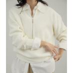 トレーナー スウェット クレープスウェットライクポロプルオーバー レディース