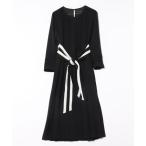 ワンピース サッシュベルト付きワンピース