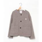 「DANTON」 ノーカラージャケット 38 ベージュ レディース