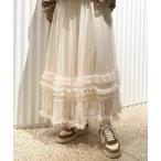 ショッピングフリル 「SNIDEL」 フリルスカート 0 アイボリー レディース