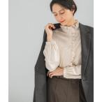 ショッピングフリル ブラウス シャツ 「WEB限定」フリルスタンドカラーシャツ レディース